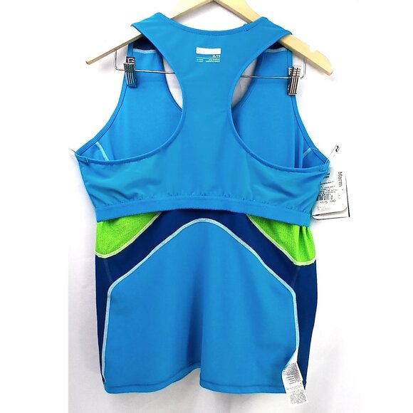 Marmot Blue Green Interval Tank Top Race Back Build-In Bra - Picture 6 of 10